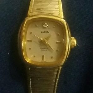 Vintage Elgin Watch 2-tone gold & silver
